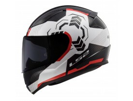 Capacete LS2 FF353 Ghost Branco/Preto/Vermelho