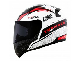 Capacete LS2 FF353 Thunder Branco/Preto/Vermelho 