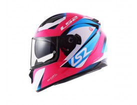 Capacete LS2 FF320 Stream Dimitry Rosa/Azul/ Branco