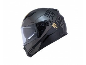 Capacete LS2 FF320 Stream Sukeban Preto/Titanium/Dourado