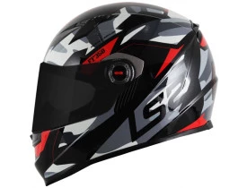 Capacete LS2 FF358 Tank Camuflado Black Red
