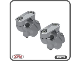 Riser Fixo Adaptador Scam Guidão 28 Prata