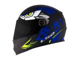 Capacete LS2 FF358 Tribal Matte Preto/Azul