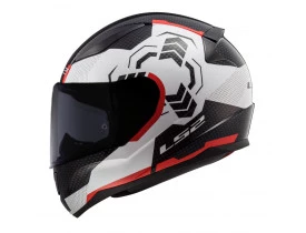 Capacete LS2 FF353 Ghost Branco/Preto/Vermelho