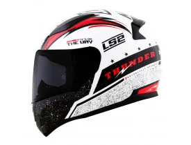 Capacete LS2 FF353 Thunder Branco/Preto/Vermelho 