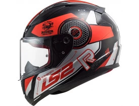 Capacete LS2 FF353 Stratus Black Red Silver