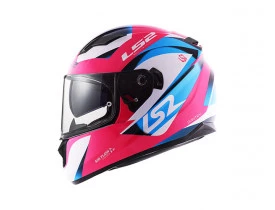 Capacete LS2 FF320 Stream Dimitry Rosa/Azul/ Branco