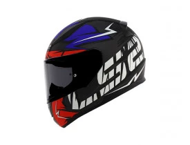 Capacete LS2 FF353 Cromo Matte Preto/Vermelho/Azul