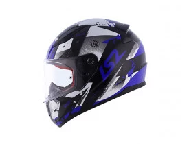 Capacete LS2 FF353 Grow Preto/Prata/Azul 