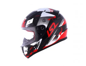 Capacete LS2 FF353 Grow Preto/Prata/Vermelho