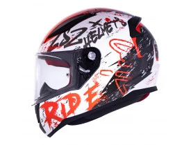 Capacete LS2 FF353 Naughty Branco e Vermelho