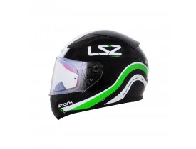 Capacete LS2 FF353 Stark Preto/Branco/Verde 