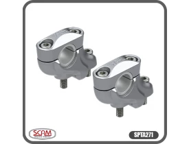 Riser Molvel Adaptador Scam Guidão 22/28 Prata